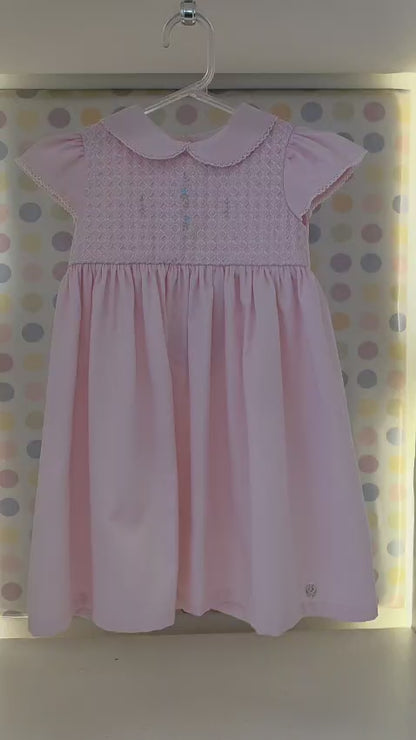 Vestido Bebê Rosa Flor Rococó Buá
