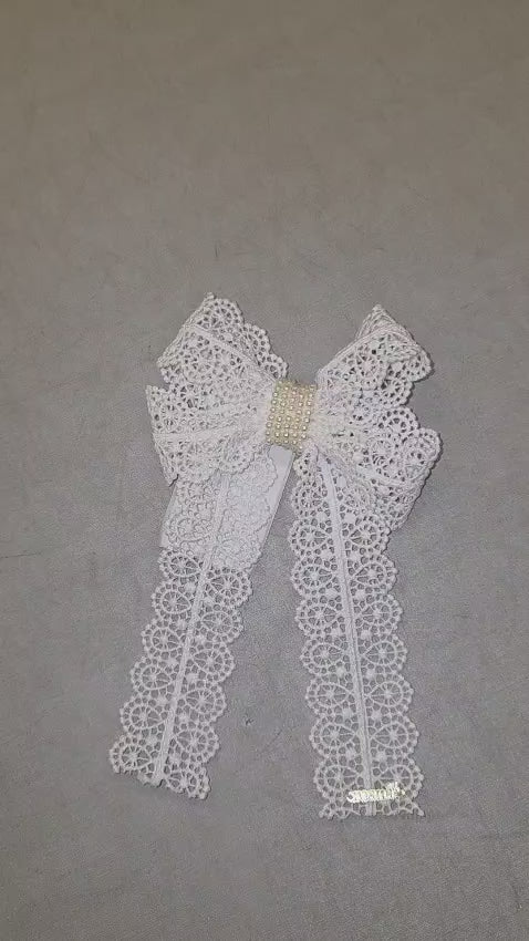 Presilha Infantil Marfim Renda Buá