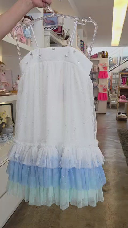 Vestido Infantil Branco Camadas Petit Cherie