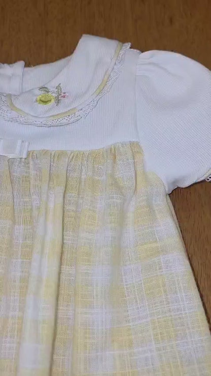 Homper Bebê Xadrez Amarelo Buá