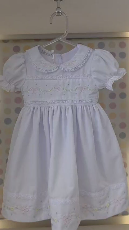 Vestido Bebê Branco Bordado Buá