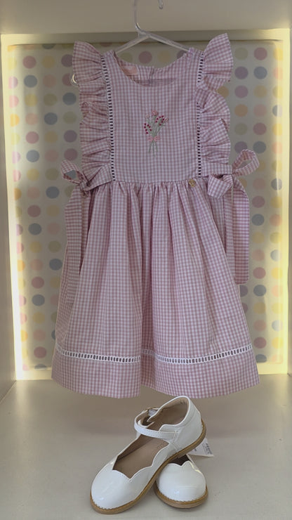 Vestido Xadrez Rosa Buá