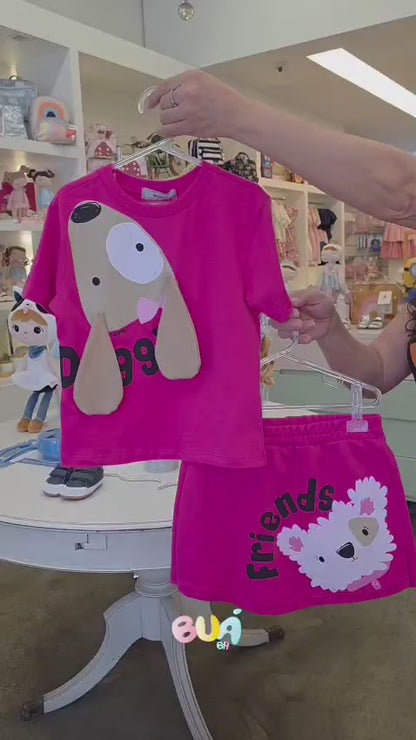 Conjunto Infantil Pink Dog Buá