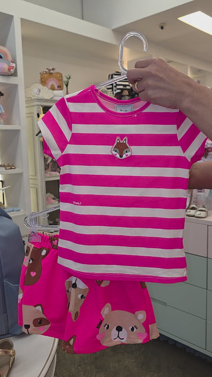 Conjunto Infantil MC Rosa Raposinha