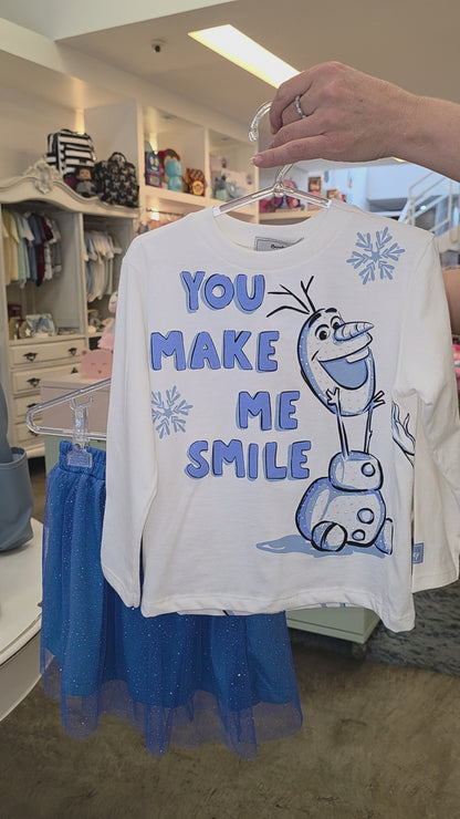 Conjunto Infantil Frozen Saia Tule Buá