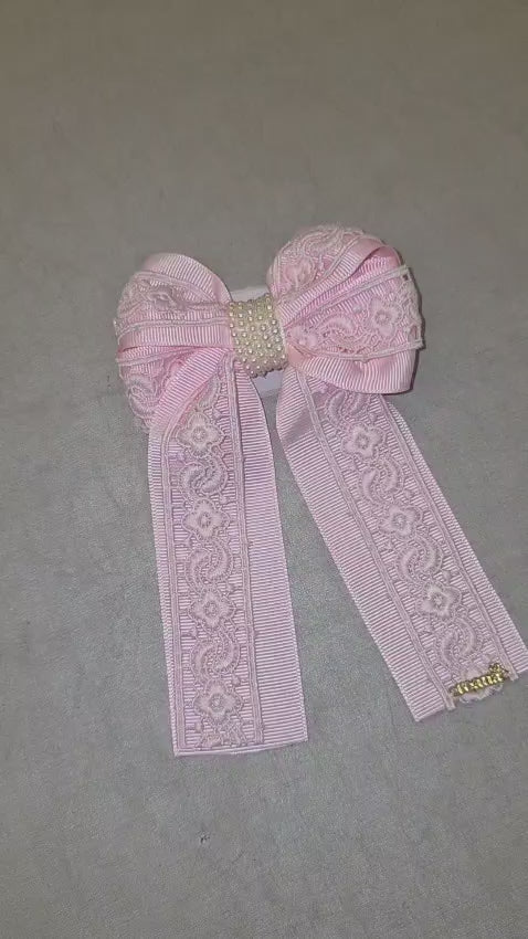 Presilha Infantil Rosa Renda Buá