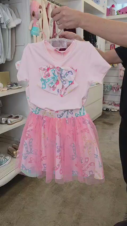 Conjunto Infantil Rosa Laços Mon Sucré