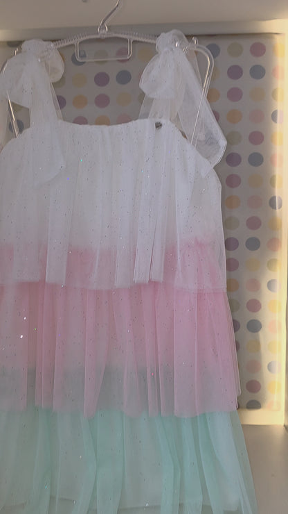 Vestido Infantil Babados Color Petit Cherie