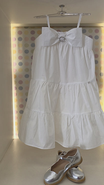 Vestido Branco Laço Petit Cherie