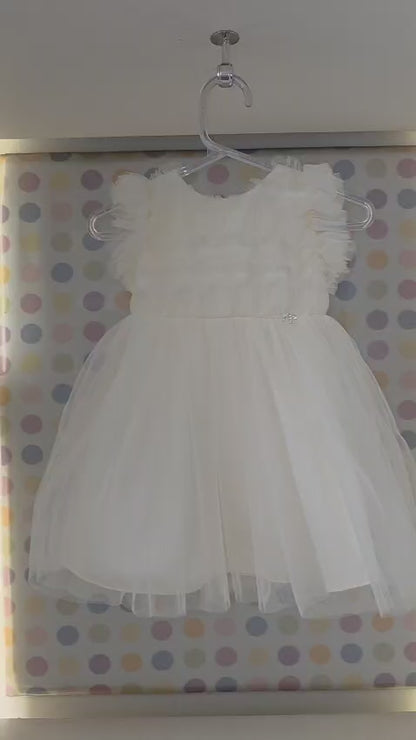 Vestido Bebê Creme Tule Petit Cherie