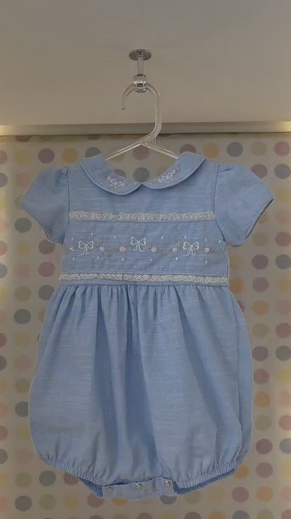 Homper Bebê Floral Azul Buá