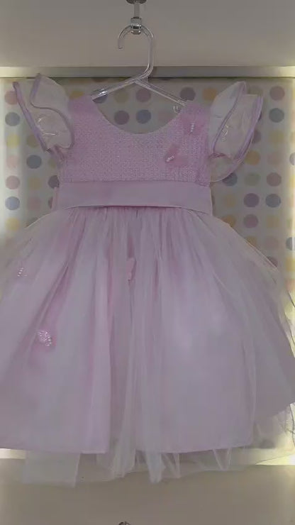 Vestido Bebê Rosa Borboleta Buá