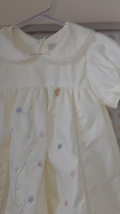 Vestido Infantil Creme Bordado Buá