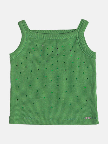 Regata Infantil Menina Verde Strass Momi