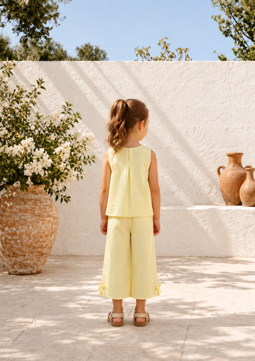 Conjunto Infantil Menina Laços Amarelo Buá