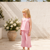 Conjunto Infantil Menina Laços Rosa Buá