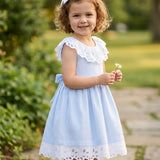 Vestido Infantil Azul Listrado Buá