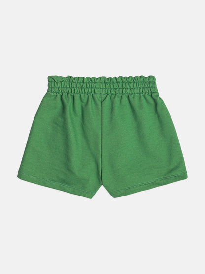 Short Infantil Menina Verde Strass Momi