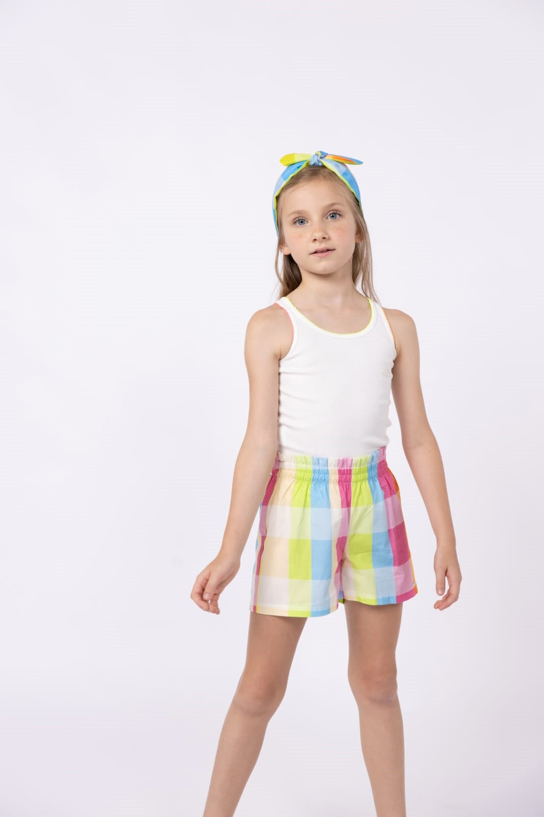 Conjunto Short Xadrez Color Beabá